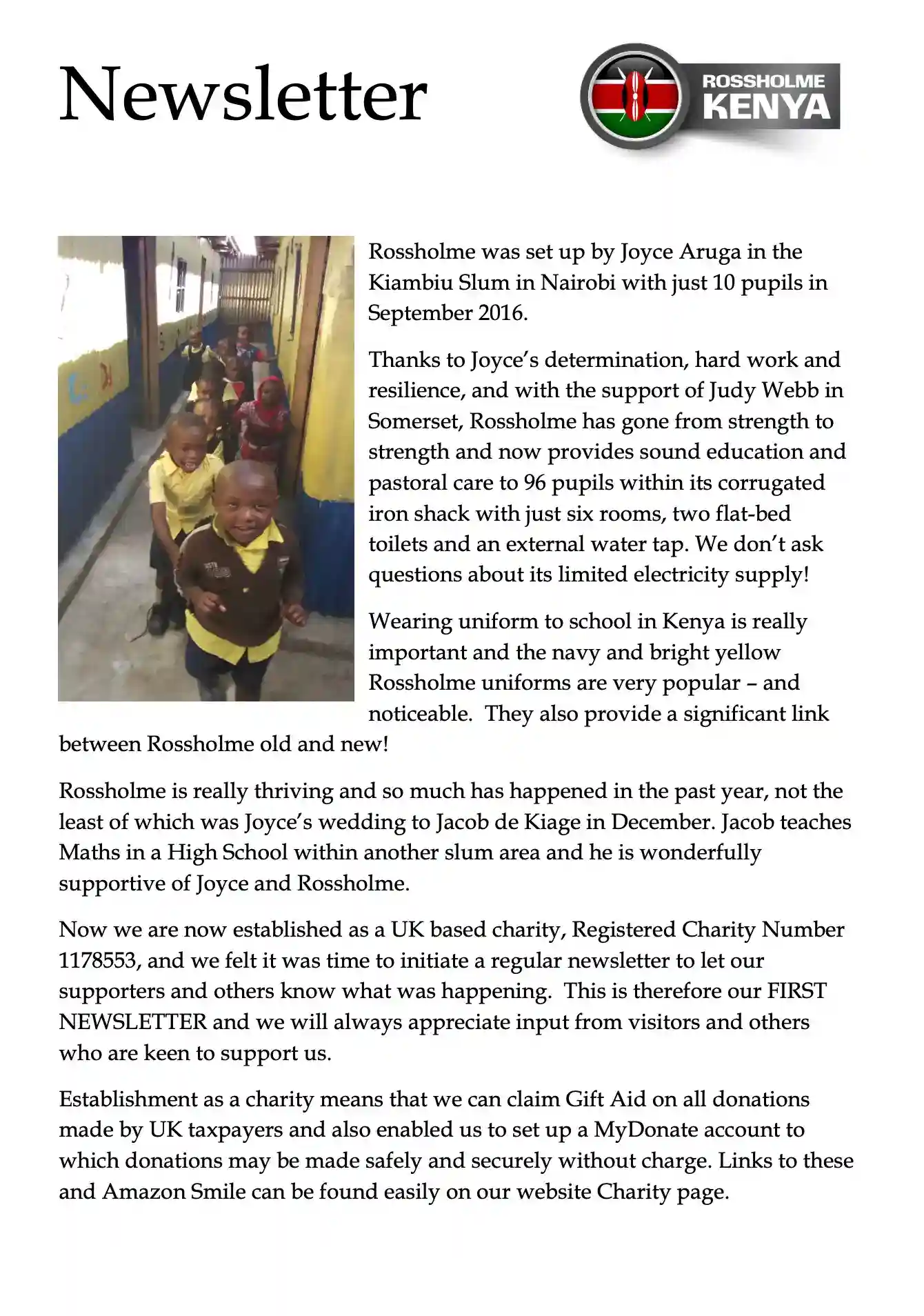 Cover of Newsletter issue 1